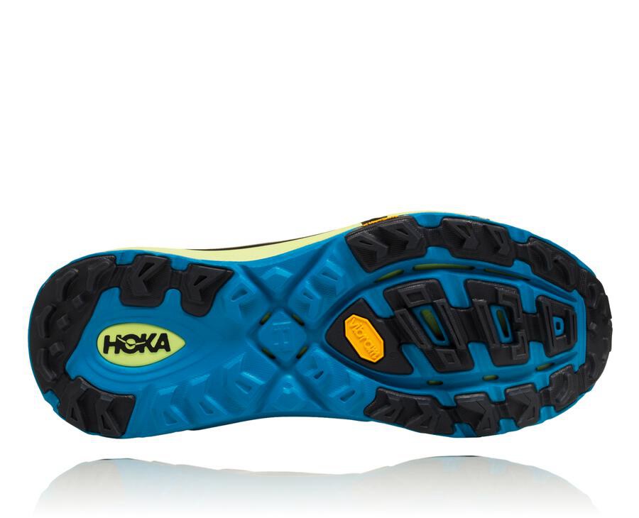 Tenis Hoka One One Trail Hombre Negros/Azules - Mafate Speed 2 - TDFS65401